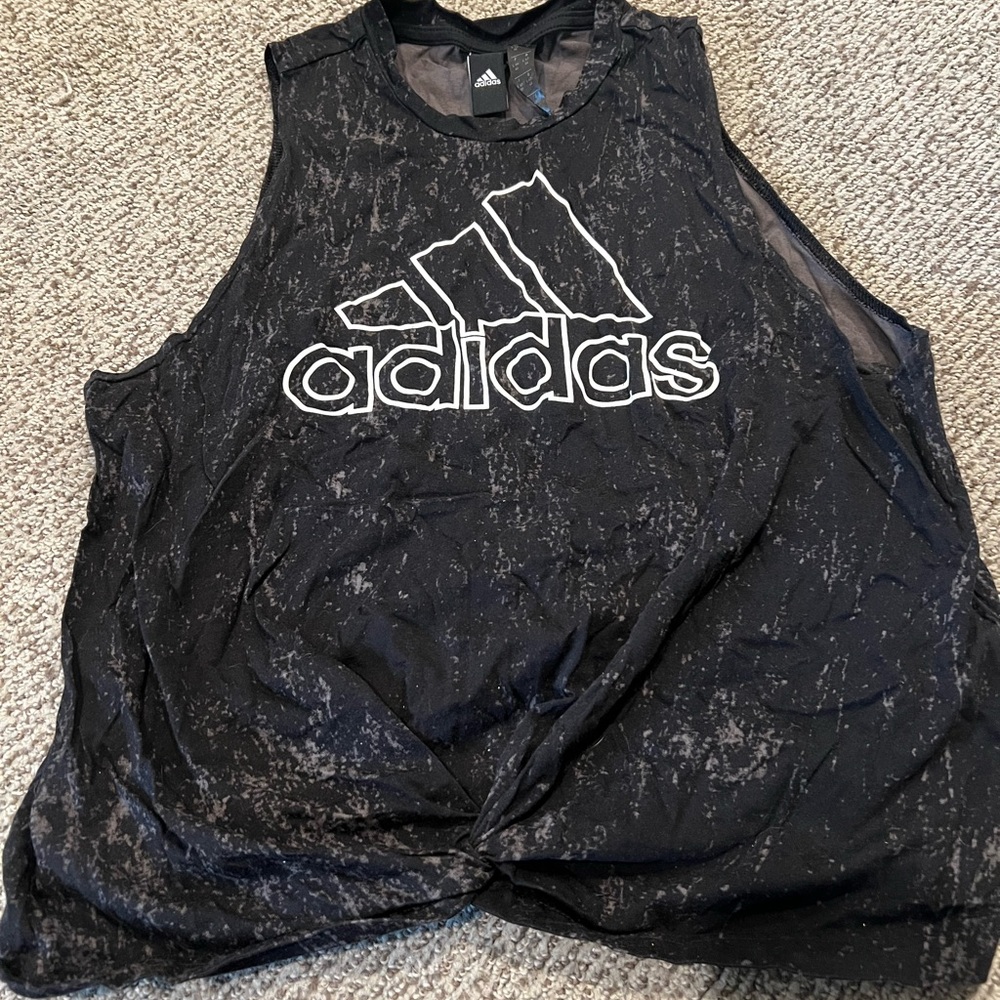 Adidas Black Sleeveless Tank Top